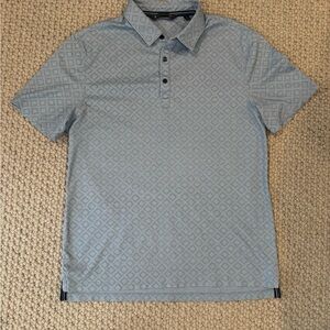 Bonobo Light Blue Geometric Polo Shirt